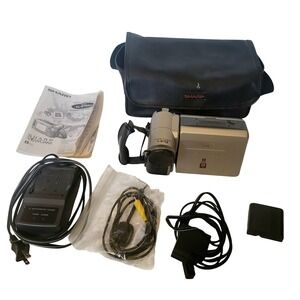 Sharp 8mm Viewcam 8 DIS Camcorder VL-E765U Silver Bundle w/ Case Charger Manual